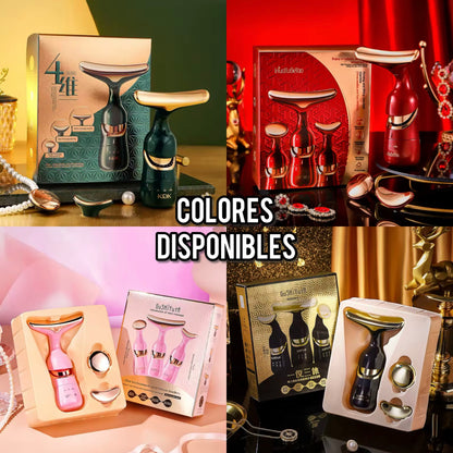 Masajeador Facial 3 en 1 con Tecnología 4D (Rostro - Ojos - Cuello) - 😍50% DE DESCUENTO😍