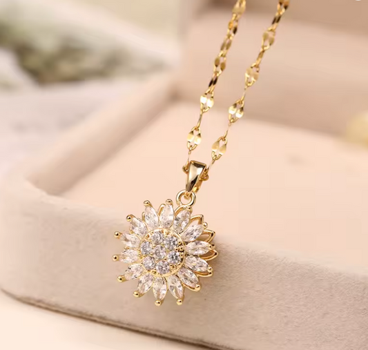 Collar Giratorio de Girasol - Tu Mejor Aliado para el Estrés 😍Lleva 2 y Paga 1😱