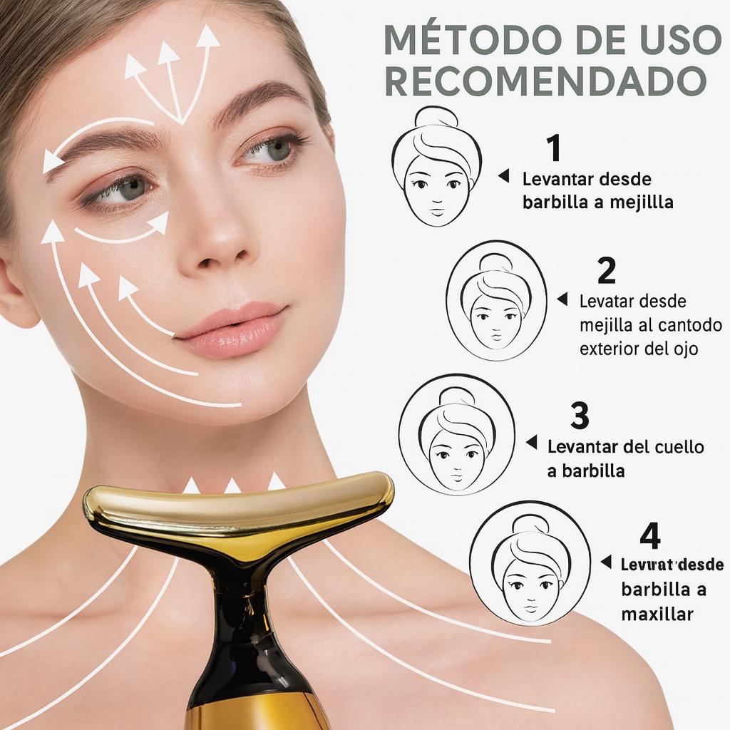 Masajeador Facial 3 en 1 con Tecnología 4D (Rostro - Ojos - Cuello) - 😍50% DE DESCUENTO😍